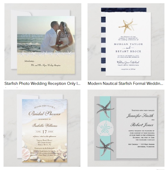 Starfish Wedding Invitations